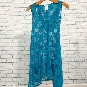 Turquoise Lace Beach Covering
